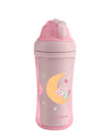 Чаша Със Силиконовa Сламка 220Мл Moony Me Pink