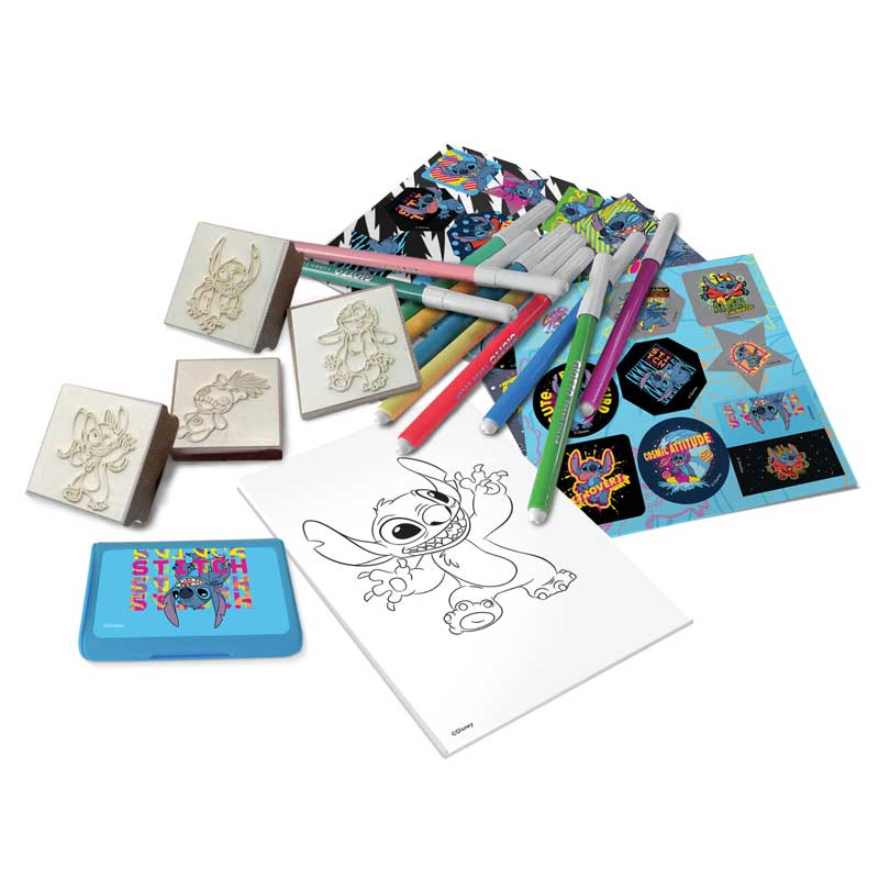 Творческа Раница Stitch С 10 Миещи Се Флумастера, 4 Печата И 30 Стикера Multiprint