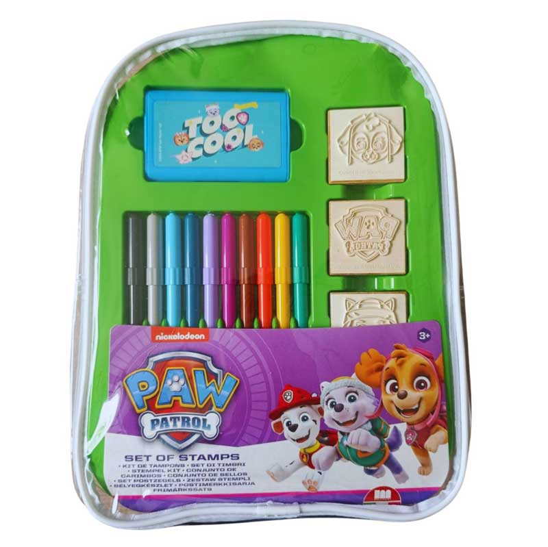 Творческа Раница Paw Patrol Girl С 10 Миещи Се Флумастера, 4 Печата И 30 Стикера Multiprint