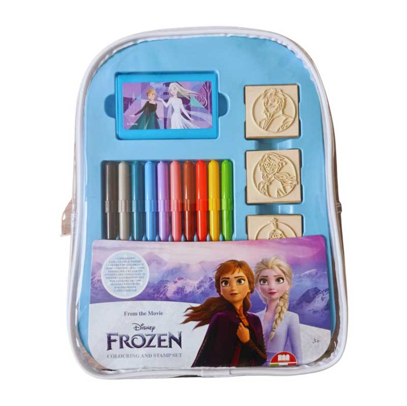 Творческа Раница Frozen Ii С 10 Миещи Се Флумастера, 4 Печата И 30 Стикера Multiprint