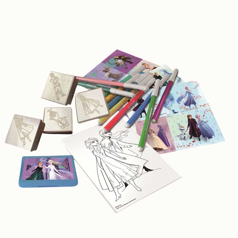 Творческа Раница Frozen Ii С 10 Миещи Се Флумастера, 4 Печата И 30 Стикера Multiprint