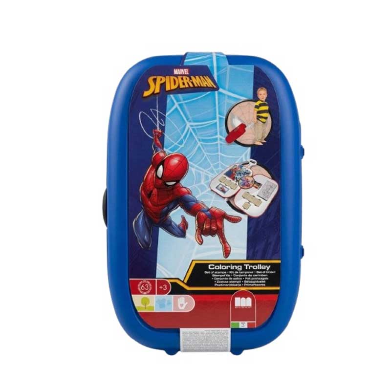 Детски Комплект За Рисуване Spiderman В Куфарче На Колелца С Аксесоари Multiprint