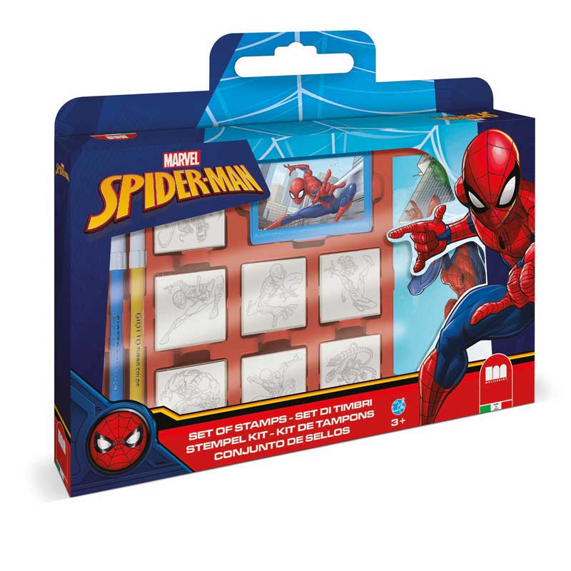 Комплект За Творчество Spiderman Със 7 Печата, 3 Флумастера И Бележник За Рисунки Multiprint