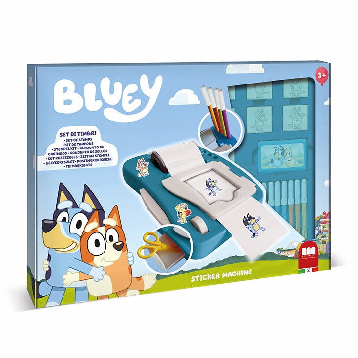 Комплект За Създаване На Стикери Bluey С 12 Флумастери, 50 Стикери, 7 Печата И Книжка За Оцветяване Multiprint