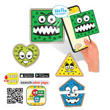 Говорещи И Разказващи На Български Пъзели Забавни Геометрични Форми За Най Малките С Размери 9Х8 Общо 30 Ел. 15 Модела По 2 Ел. С Добавена Реалност 20Х17Х4 На 16 Езика От Еva Пяна