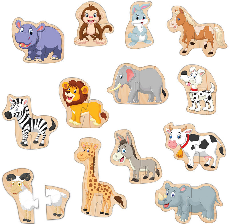 Говорещи И Разказващи На Български Пъзели Животните За Най Малките С Размери 12Х10 Общо 26 Ел. 13 Животни По 2 Ел. С Добавена Реалност 20Х17Х4 На 16 Езика От Еva Пяна