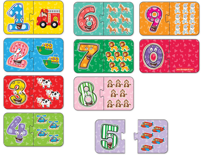 Говорещи И Разказващи На Български Пъзели Забавните Числа За Най Малките С Размери 15Х9 Общо 20 Ел. 10 Числа По 2 Ел. С Добавена Реалност 20Х17Х4 На 16 Езика От Еva Пяна