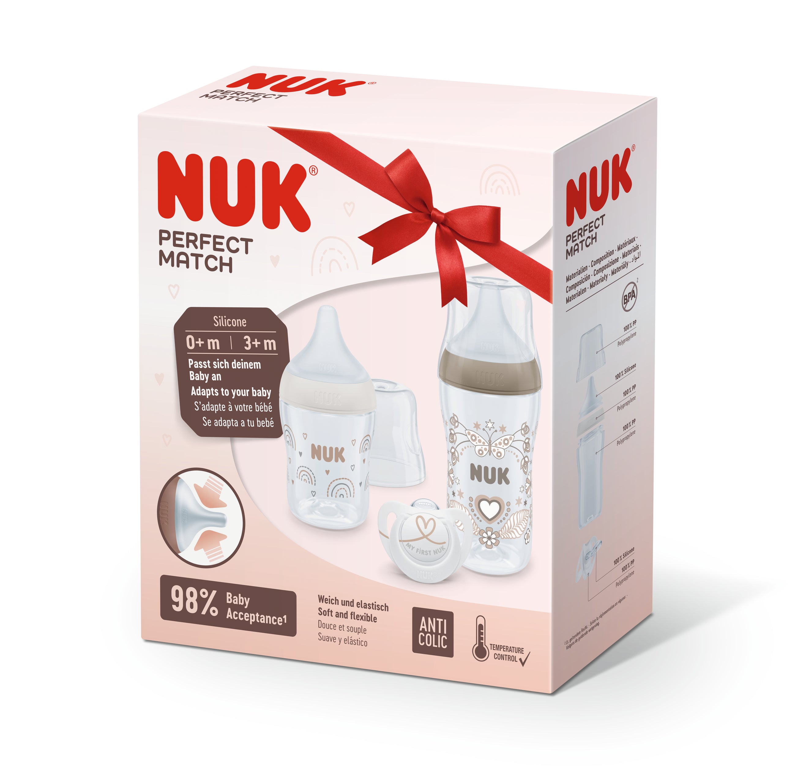 Perfect Match Рр Сет Подаръчен 3 Части, Сърце И Дъга Nuk