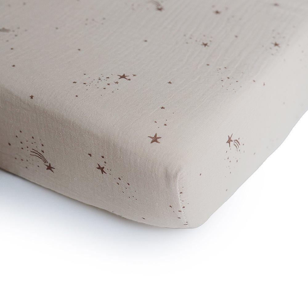 Бебешки Муселинов Чаршаф 40х100 См. Crib Sheet Small Falling Stars Mushie