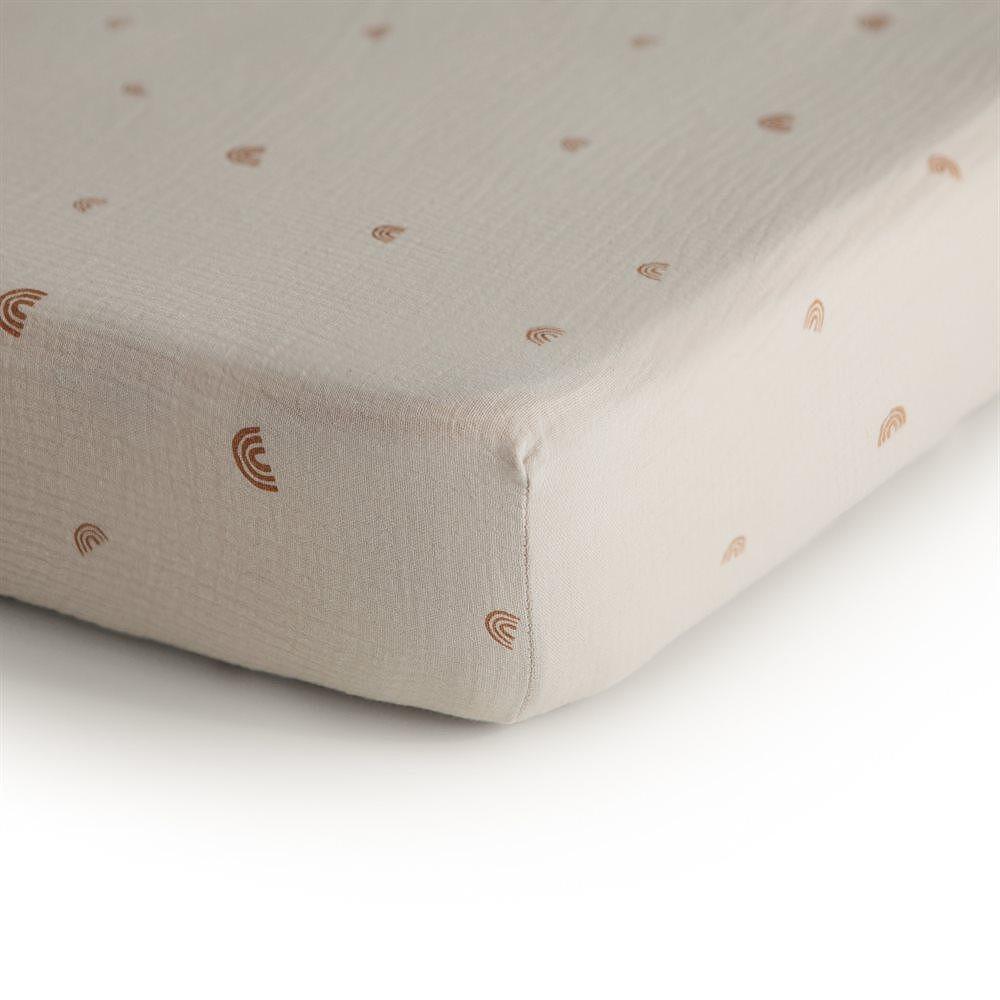 Бебешки Муселинов Чаршаф 40х100 См. Crib Sheet Small Rainbow Mushie