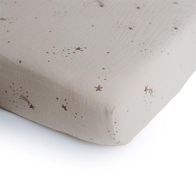 Бебешки Муселинов Чаршаф 60х120 См. Crib Sheet Medium Falling Srars Mushie