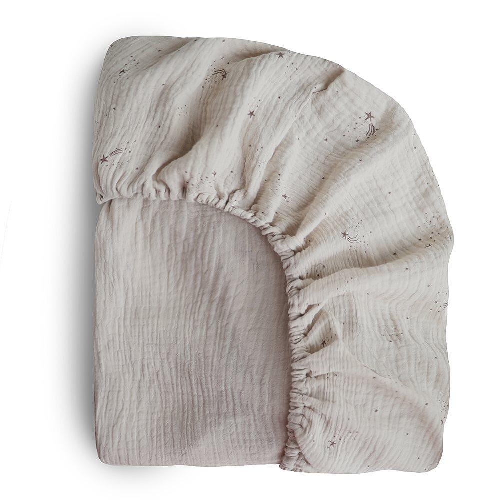 Бебешки Муселинов Чаршаф 60х120 См. Crib Sheet Medium Falling Srars Mushie