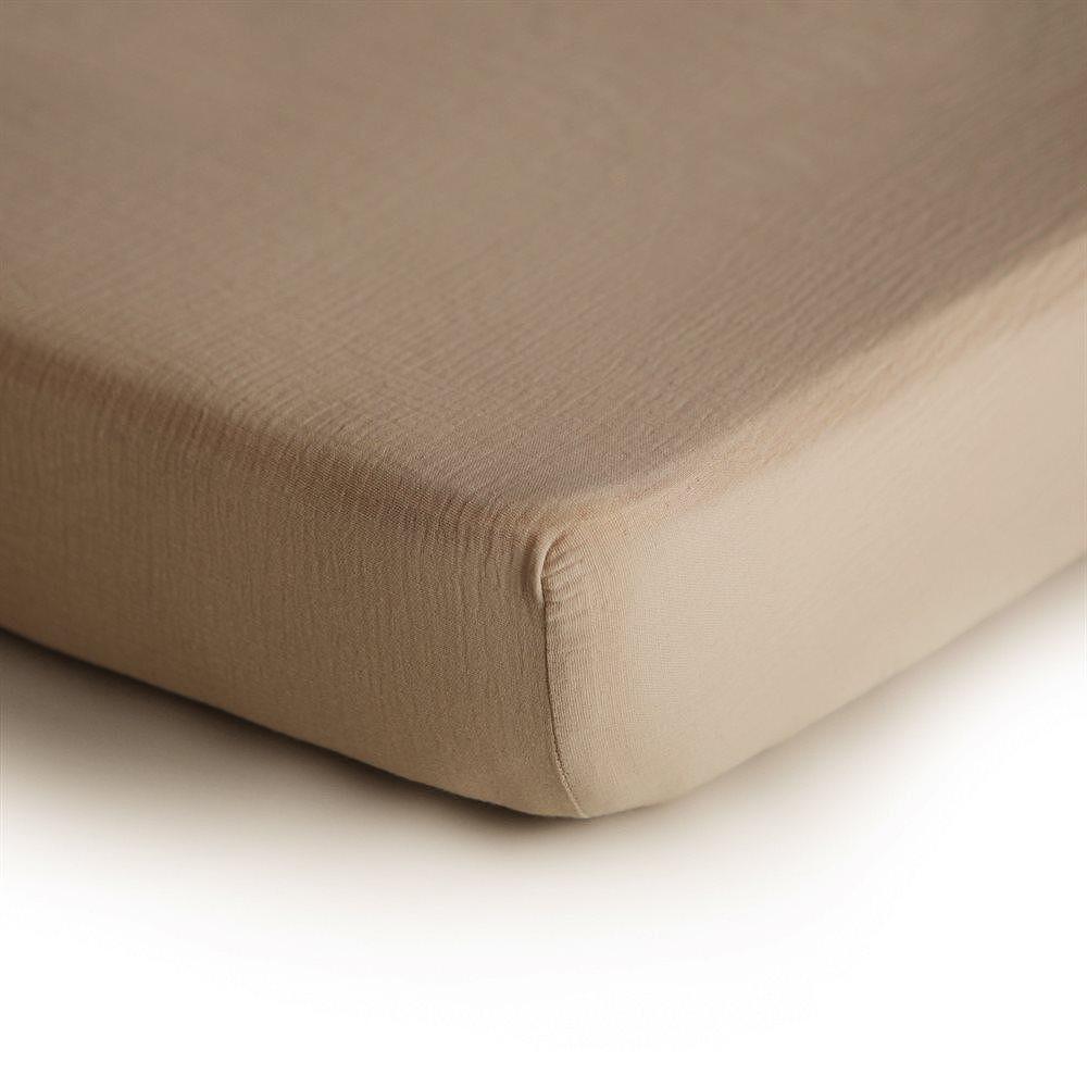 Бебешки Муселинов Чаршаф 60х120 См. Crib Sheet Medium Natural Mushie