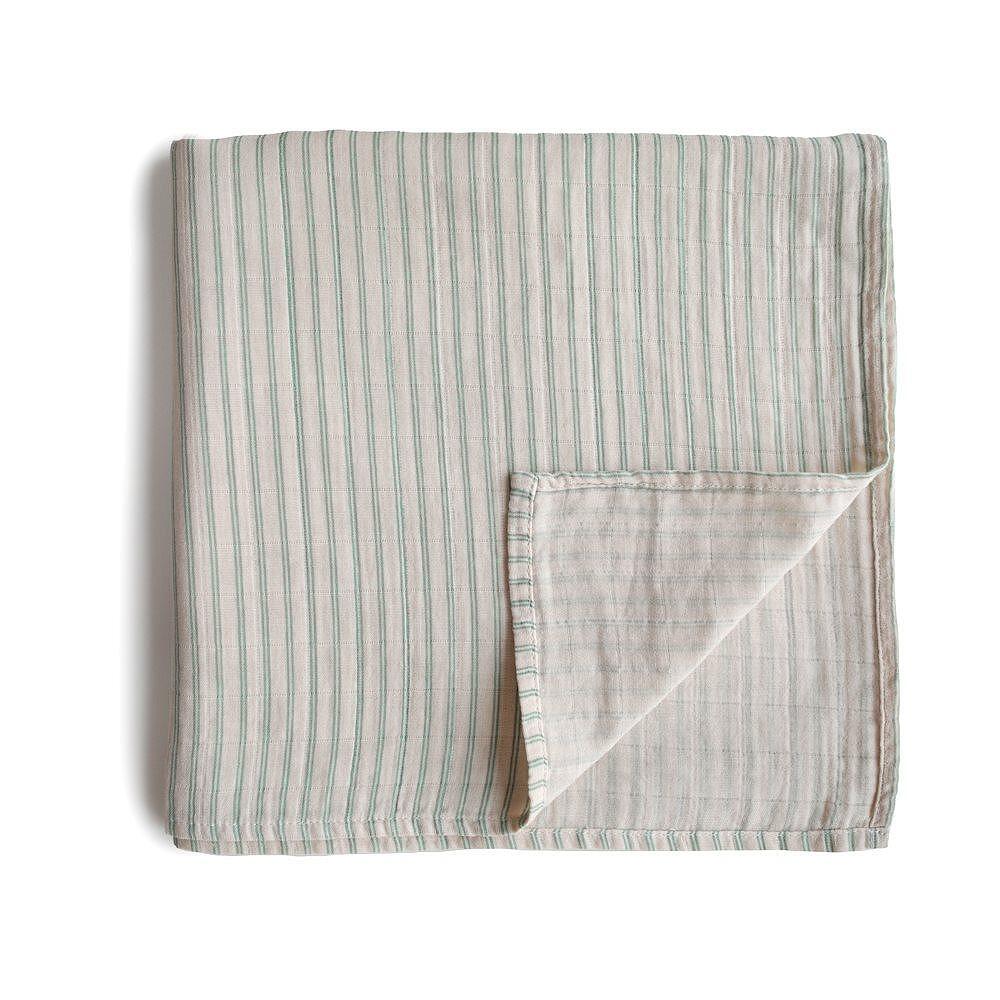 Муселинова Пелена Swaddle 120x120 См. Sage Stripe Mushie