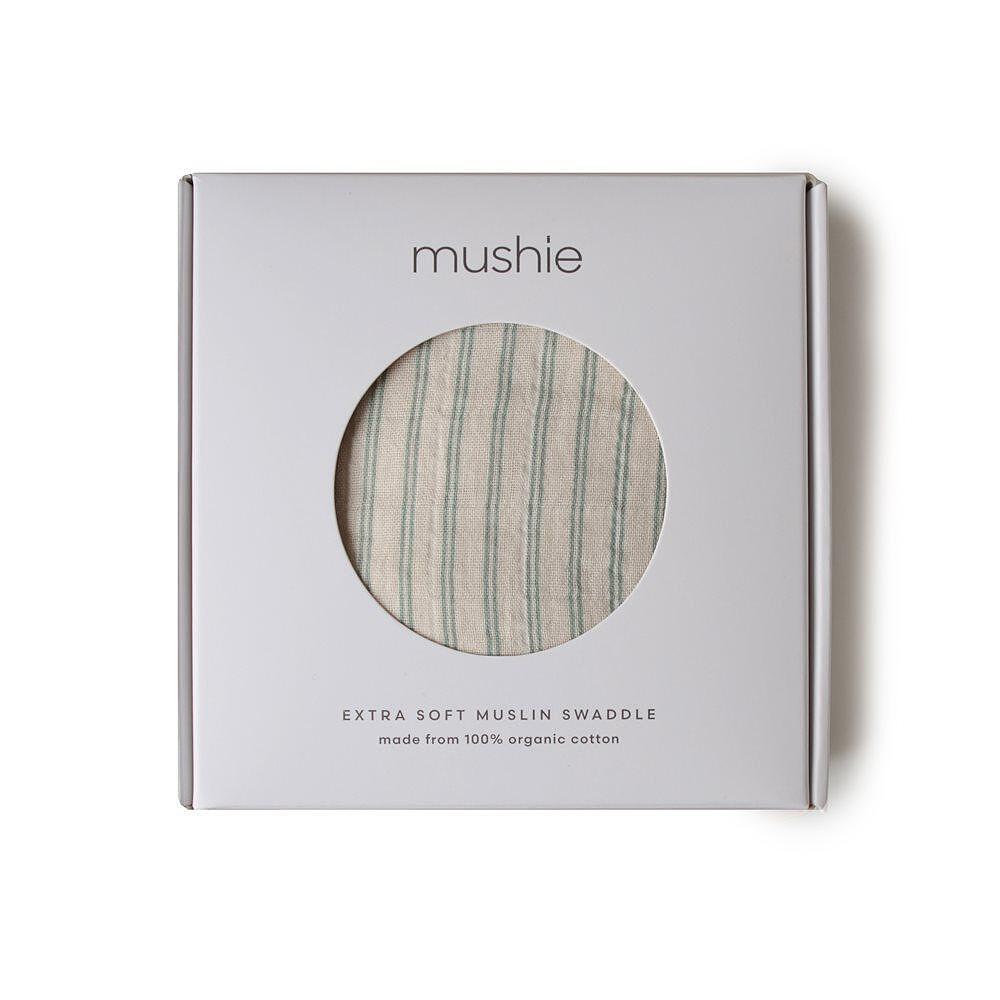 Муселинова Пелена Swaddle 120x120 См. Sage Stripe Mushie