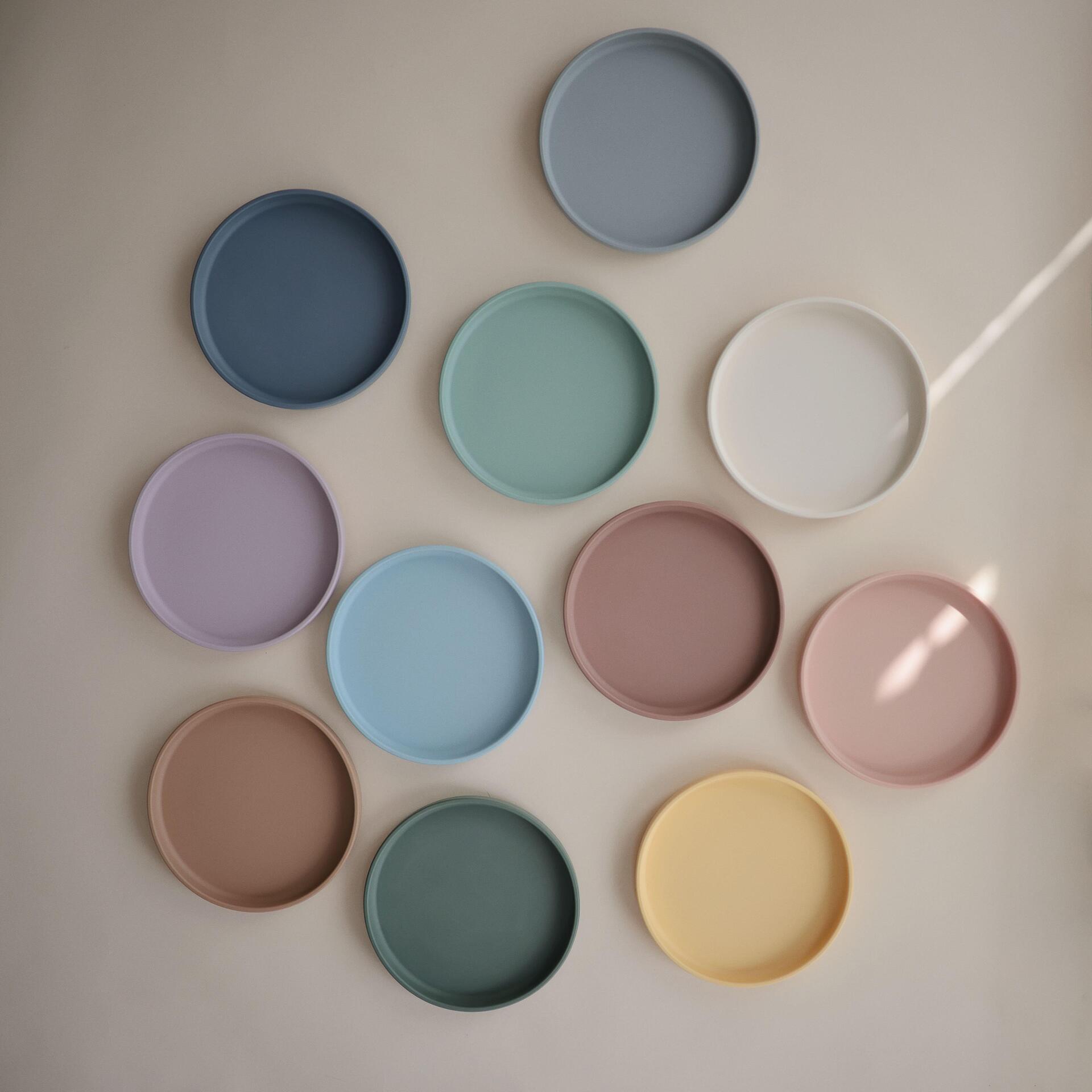 Силиконова Чиния С Вакуум Classic Cambridge Blue Mushie