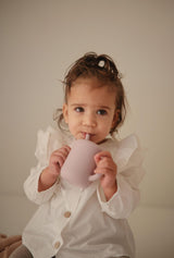 Силиконова Тренировъчна Чаша + Сламка 175 Мл. Cambridge Blue Mushie