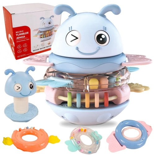 Въртяща Се Музикална Играчка С Батерии - Синя