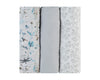 Комплект 3 Бр Муселинови Пелени 100Х100 См Dreamy Fields Grey - Пелени - Kikkaboo - BebeMama