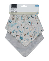 Комплект 2 Бр Муселинов Лигавник Dreamy Fields Grey - Лигавници - Kikkaboo - BebeMama