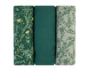 Комплект 3 Бр Муселинови Пелени 75Х75 См Secret Garden Green - Пелени - Kikkaboo - BebeMama