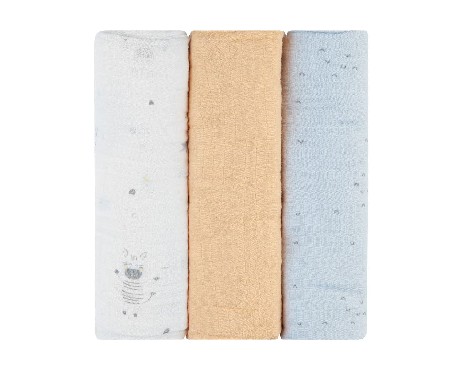 Комплект 3 Бр Муселинови Пелени 100Х100 См Stripy Friends --- BebeMama