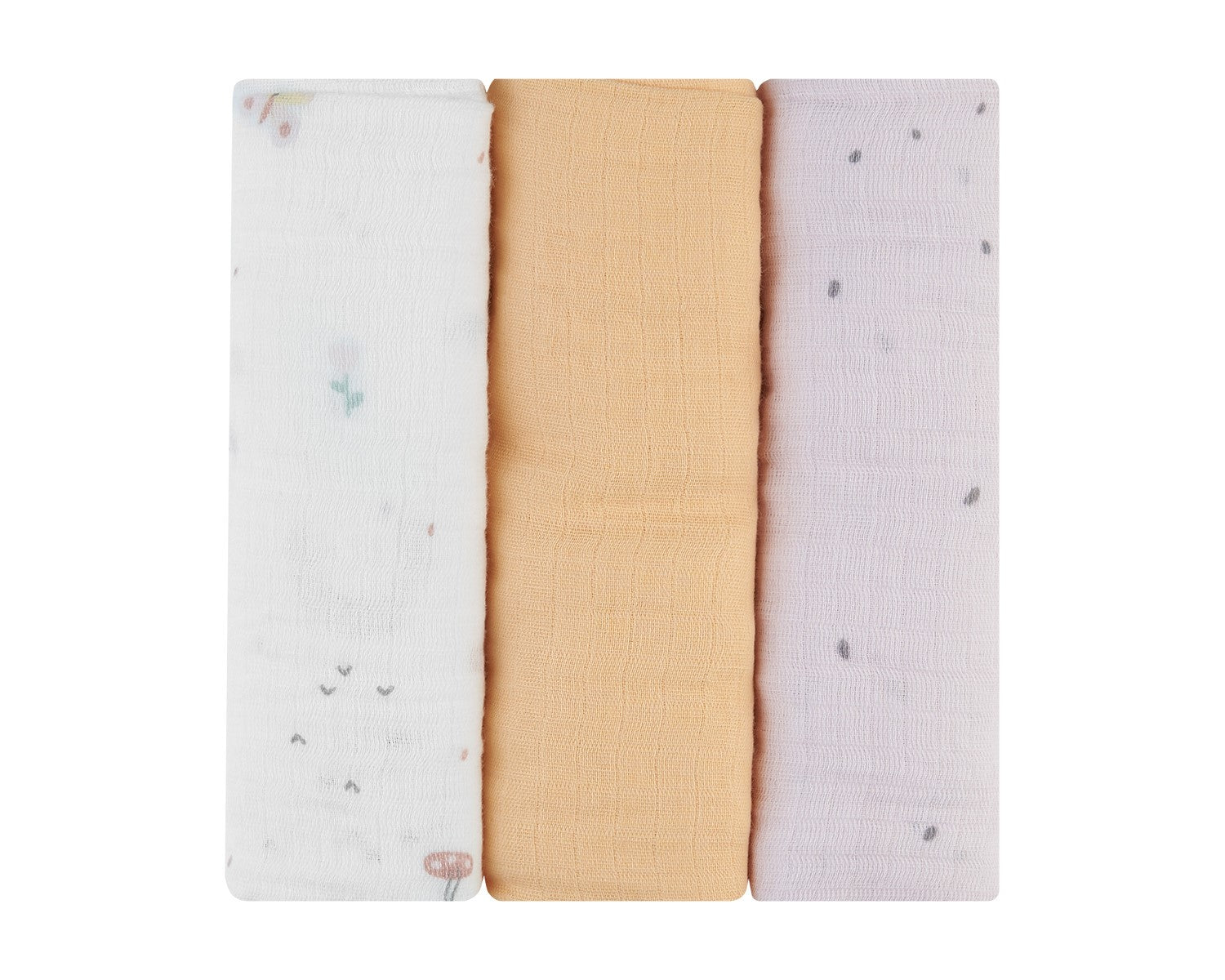 Комплект 3 Бр Муселинови Пелени 75Х75 См Hedge-Hugs - Пелени - Kikkaboo - BebeMama