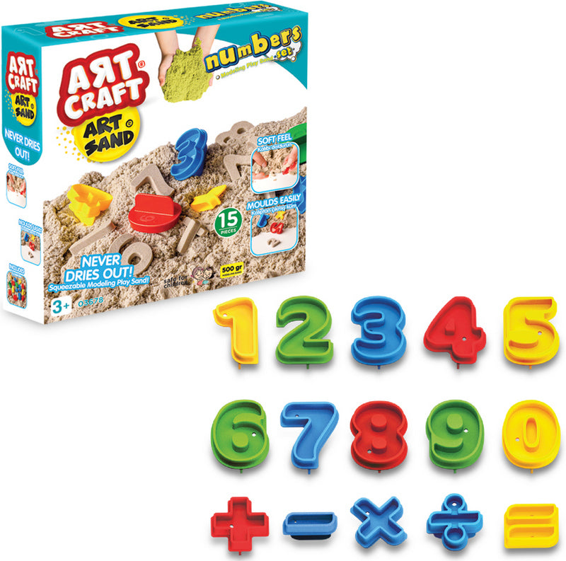 Nisip cinetic Numbers 500g, matrice mare, 5 aditivi, 22x6x22