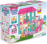 Casa Milei Miami cu piscină pentru păpuși și tobogan 54x39x18 cm