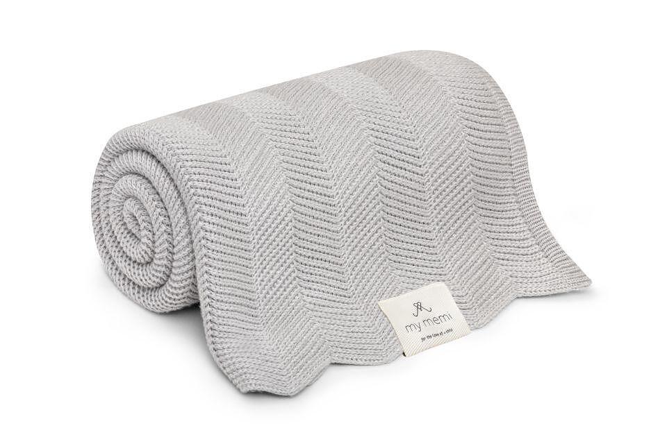Бамбуково Бебешко Одеяло Fir 80 X 100 См Light Grey My Memi