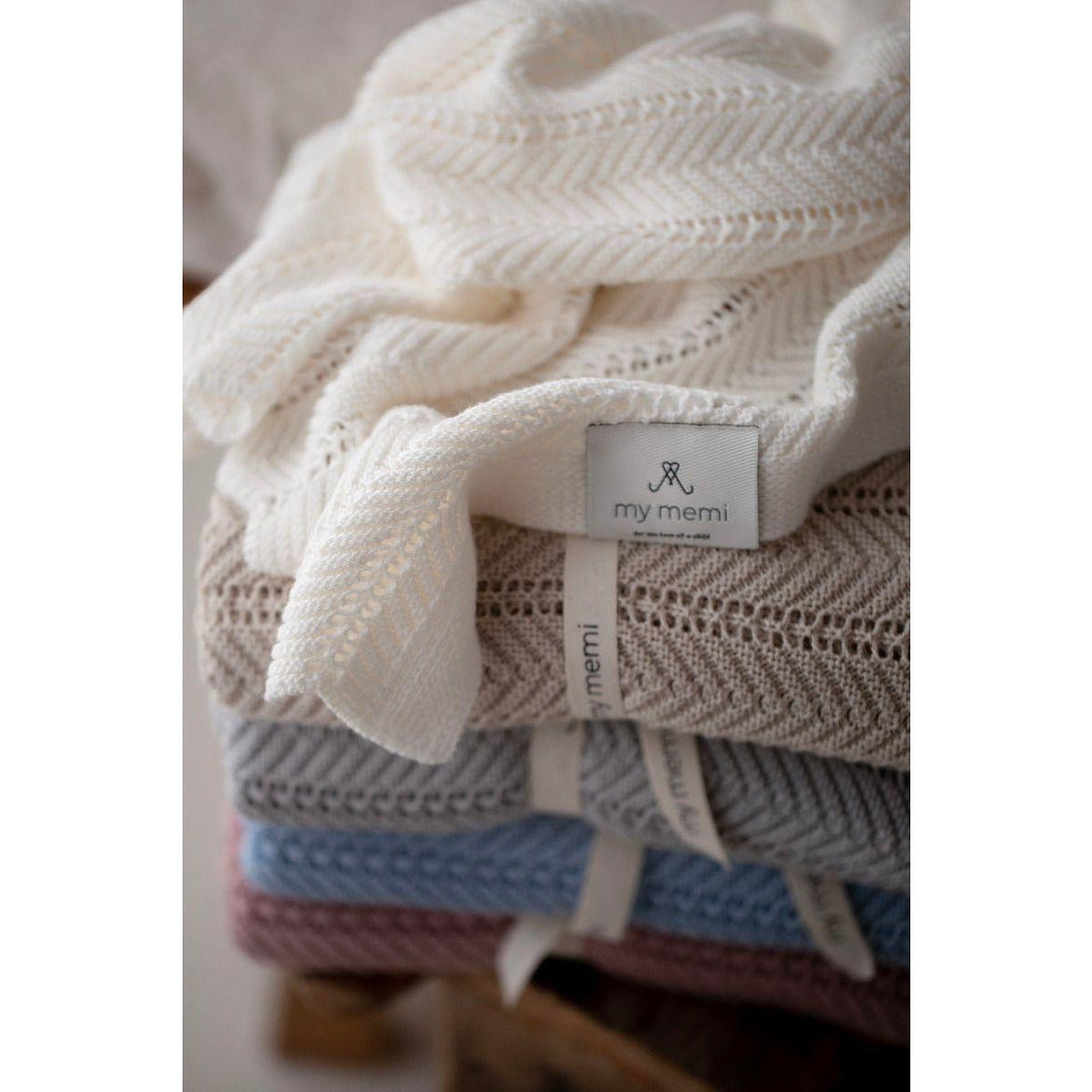 Бебешко Бамбуково Одеяло 80 100 См. Feather Baby Blue My Memi