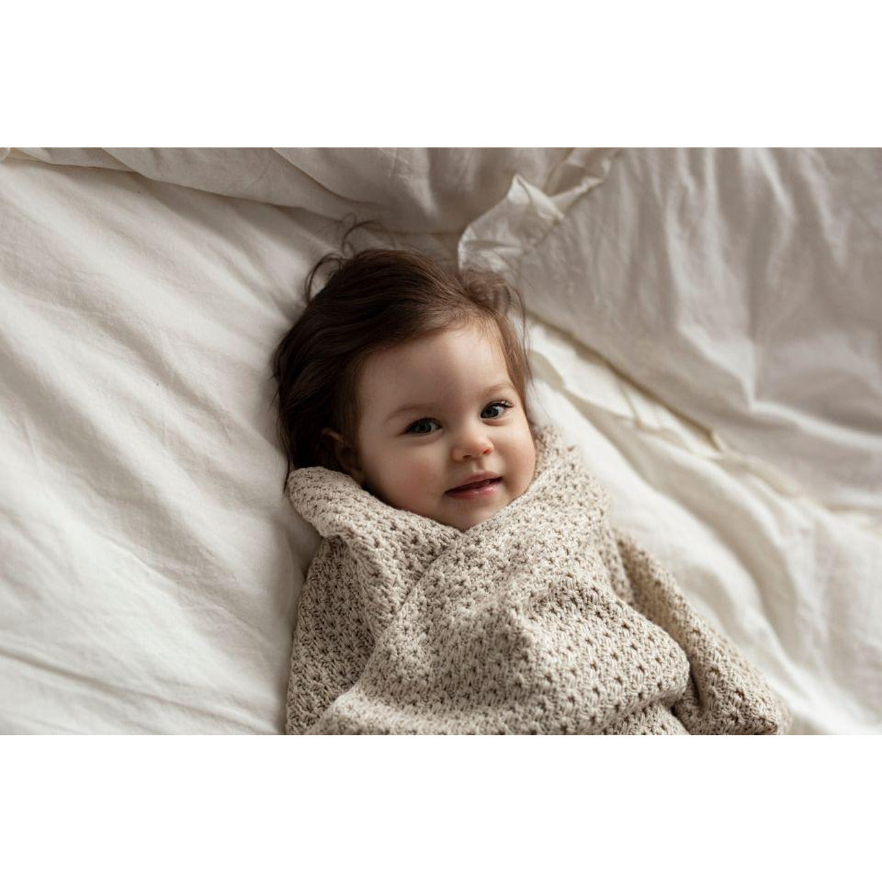 Бебешко Бамбуково Одеяло Chain 80 X 100 См Light Beige My Memi