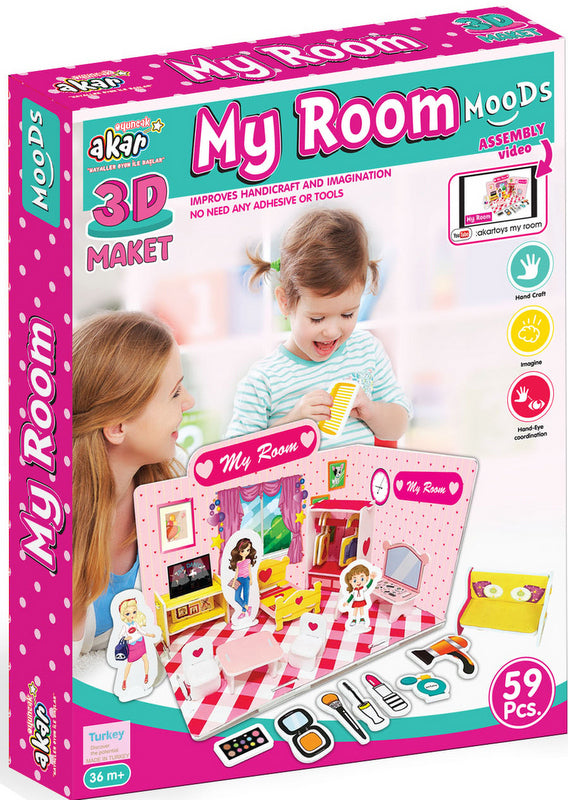 Пъзел 3Д Моята Стая59 Ел. 26Х18Х18 Опаковка 28Х21Х4
