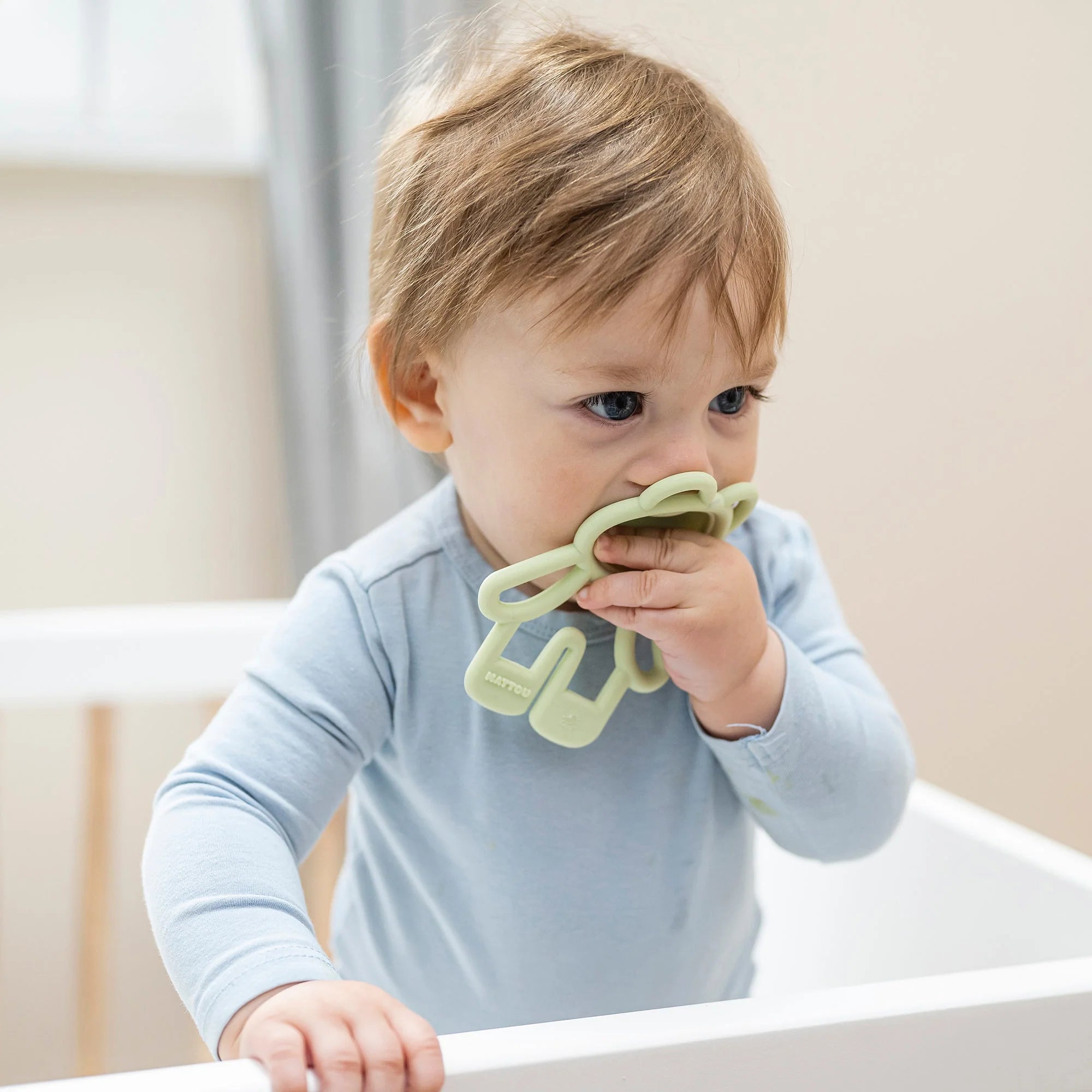 Бебешка Дрънкалка Pop It Green Nattou