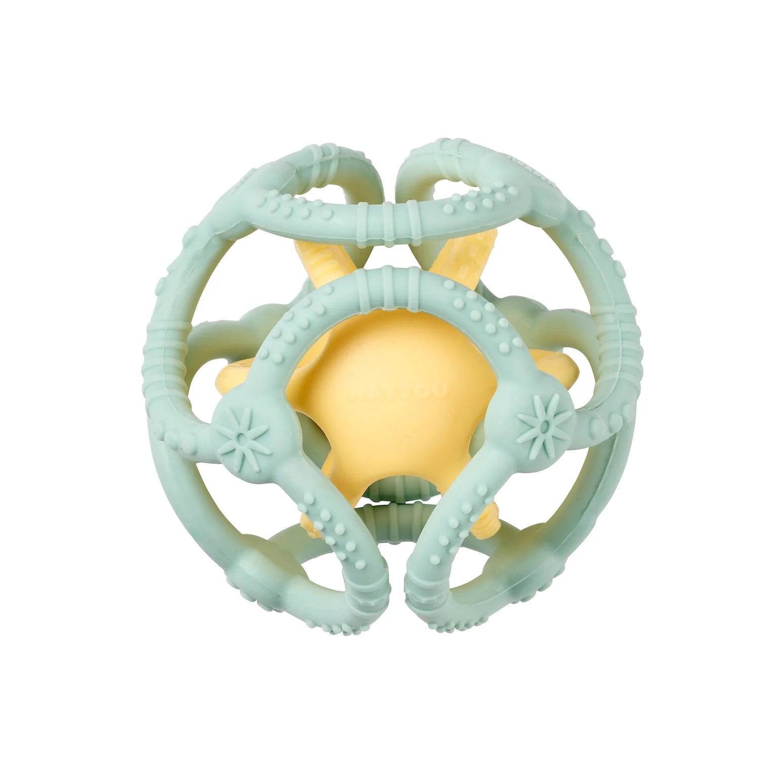 Силиконови Топки За Гризане Pastel Green And Yellow Nattou
