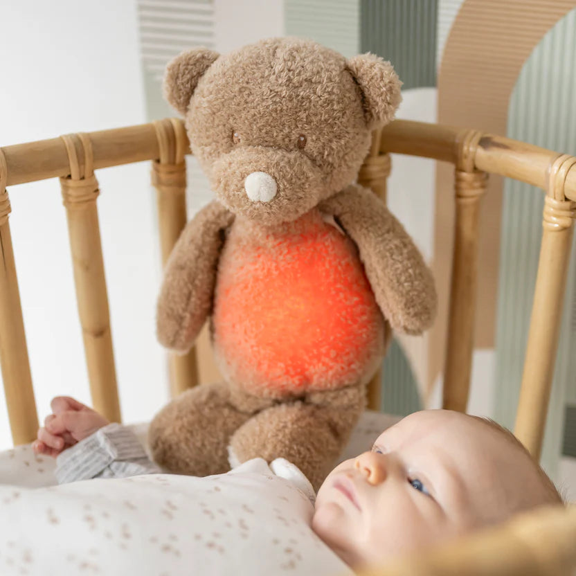Успокояваща Плюшена Играчка Night Light Bear Teddy Brown Nattou
