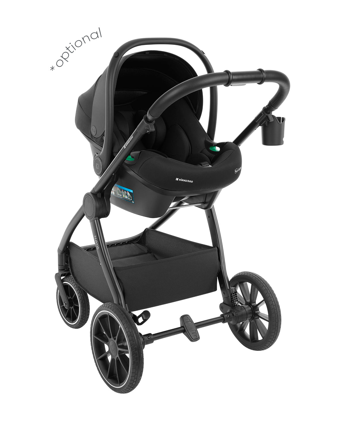 Комбинирана Количка 2в1 С Кош За Новородено Naya Black Kikkaboo