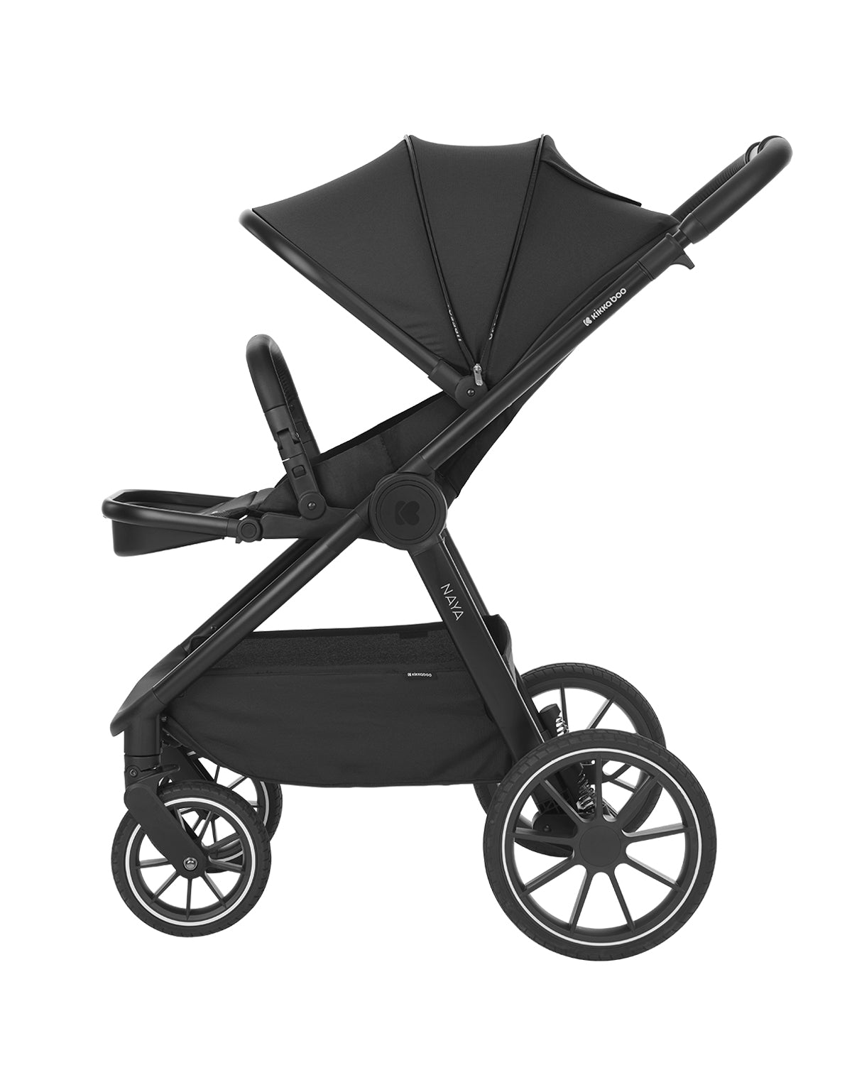 Комбинирана Количка 2в1 С Кош За Новородено Naya Black Kikkaboo