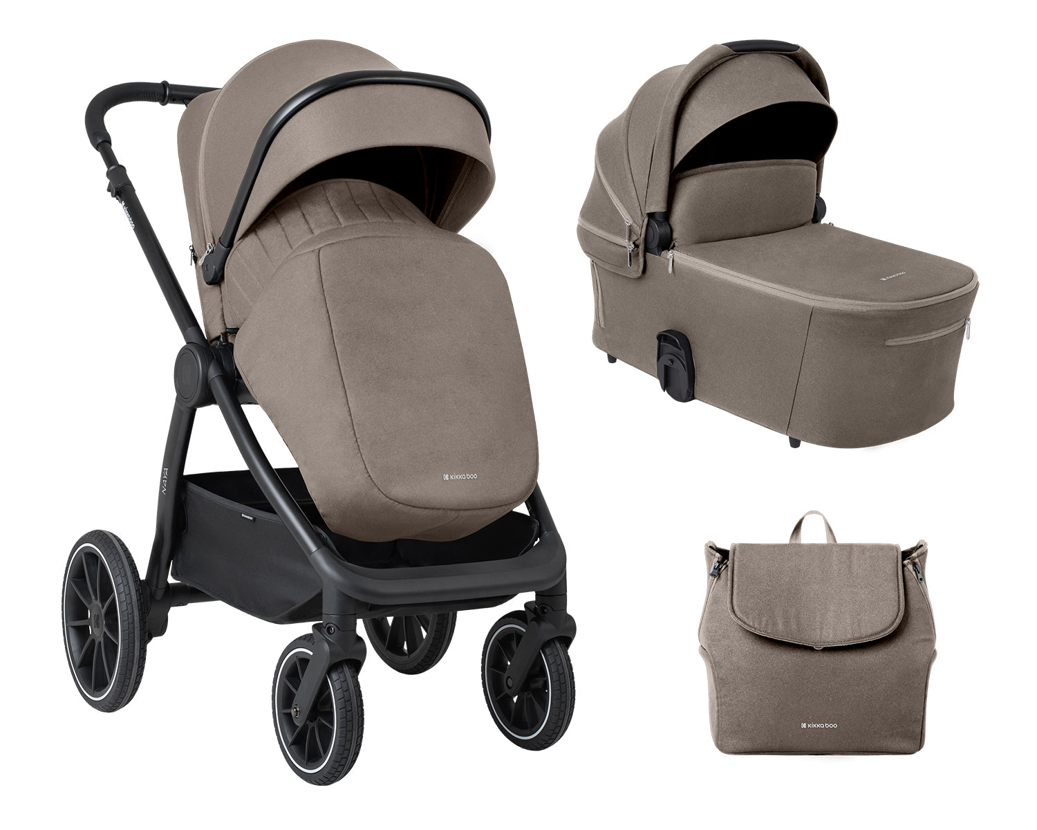 Комбинирана Количка 2В1 С Кош За Новородено Naya Beige