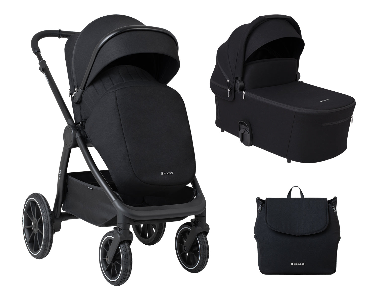 Cărucior combinat 2 în 1 cu landou Naya Negru