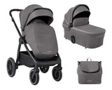 Комбинирана Количка 2В1 С Кош За Новородено Naya Grey