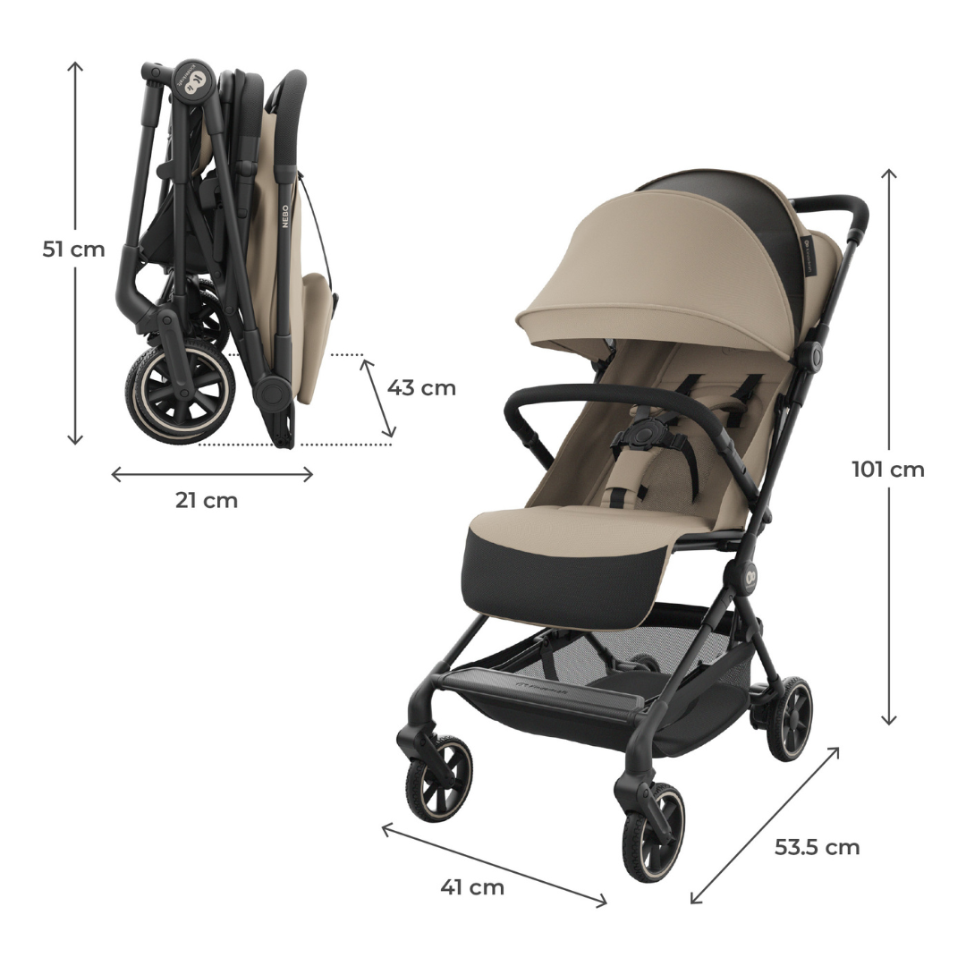 Nebo Бебешка Количка Soft Beige Kinderkraft
