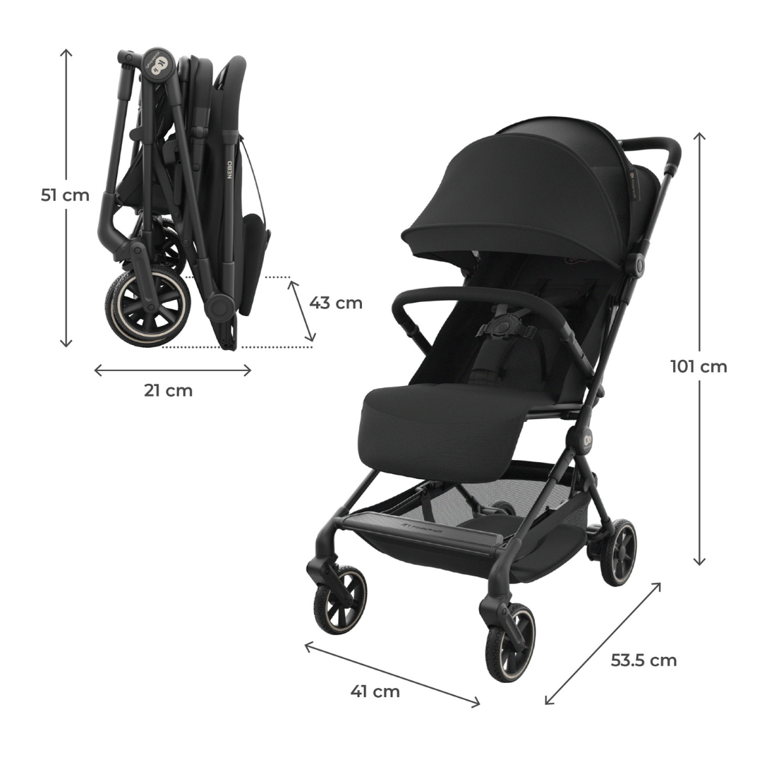 Nebo Бебешка Количка Midnight Black Kinderkraft