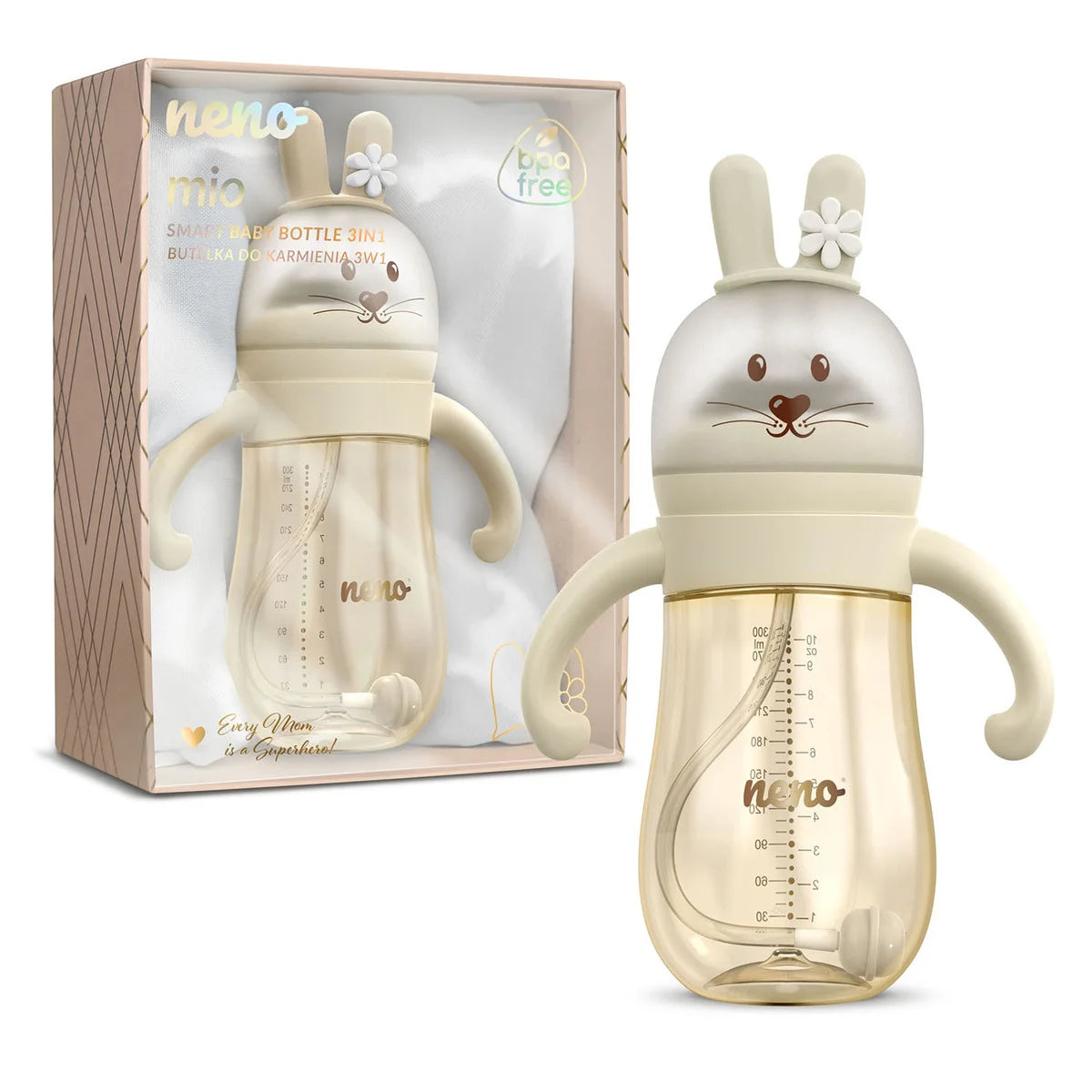 Бебешко Шише 3в1 Smart Bottle Anti Colic Cream Neno