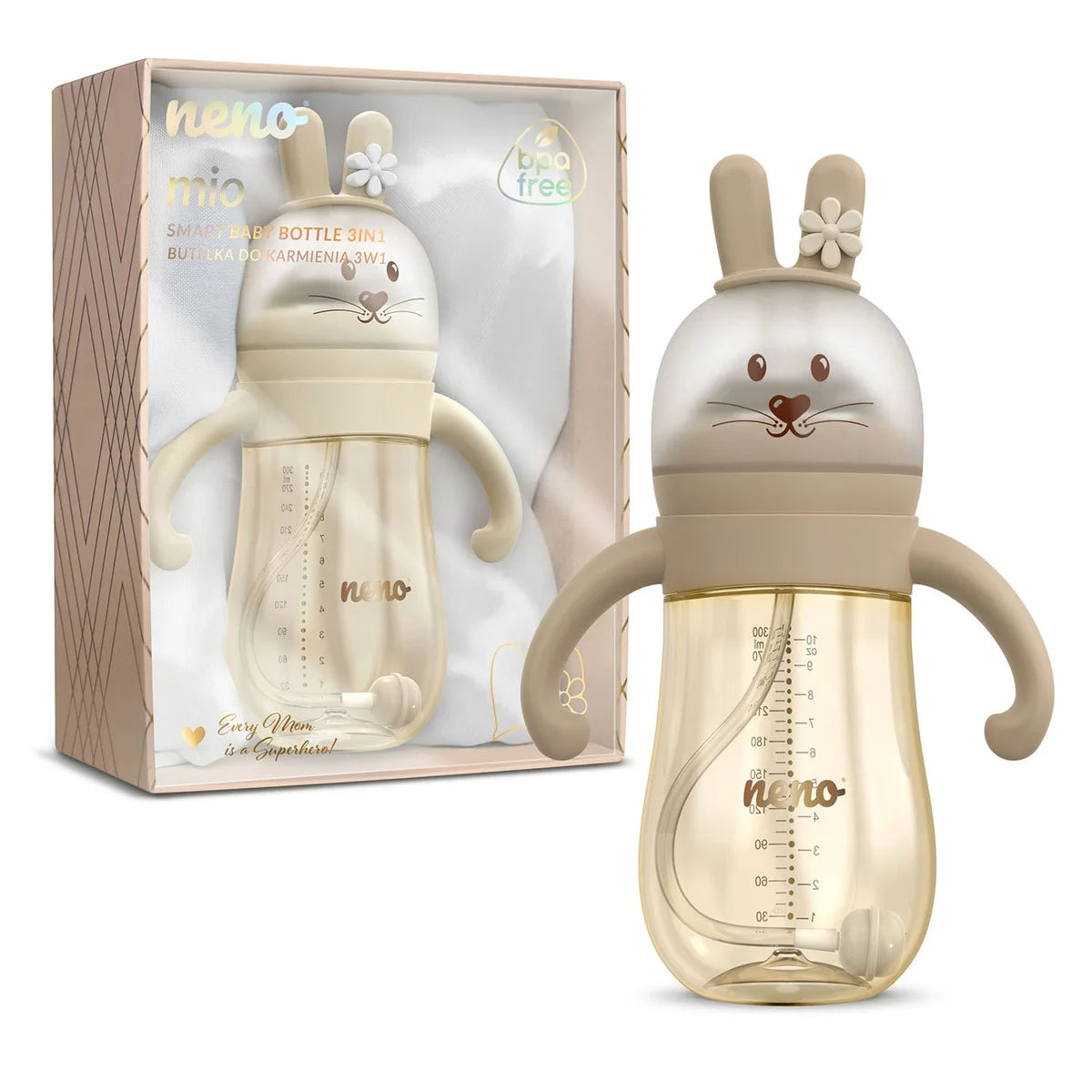 Бебешко Шише 3в1 Smart Bottle Anti Colic Brown Neno