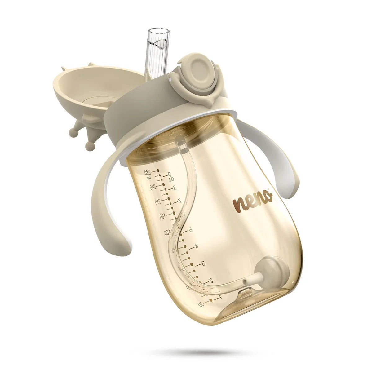 Бебешко Шише Със Сламка Mio 2 Cream Neno
