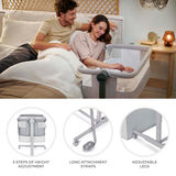 Nestee Up 2 Бебешка Кошара Light Grey Kinderkraft