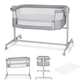 Nestee Up 2 Бебешка Кошара Light Grey Kinderkraft