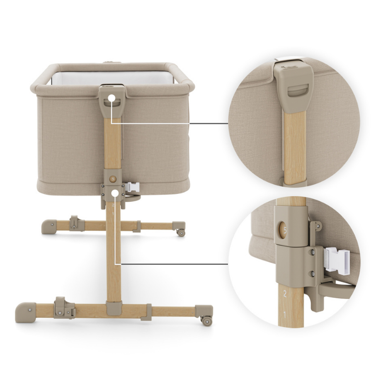 Nestee Grow 2 Бебешка Кошара Beige Kinderkraft