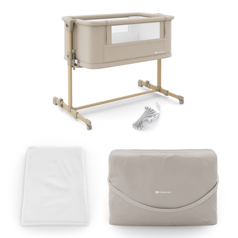Nestee Grow 2 Бебешка Кошара Beige Kinderkraft